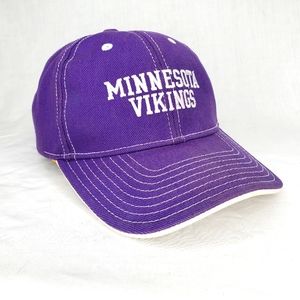 37b) NFL Minnesota Vikings Velcro Back Purple & Gold Embroidered Hat